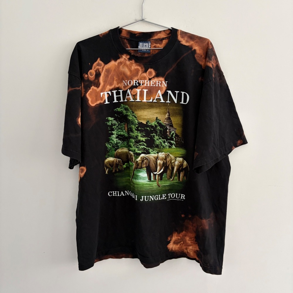 Joligolf Northern Thailand Chiang Mai Jungle Tour Acid Wash T-Shirt XXL